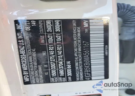 2021 Mercedes-Benz Gle 450 4Matic z USA, uszkodzony, nr VIN 4JGFB5KB6MA561167